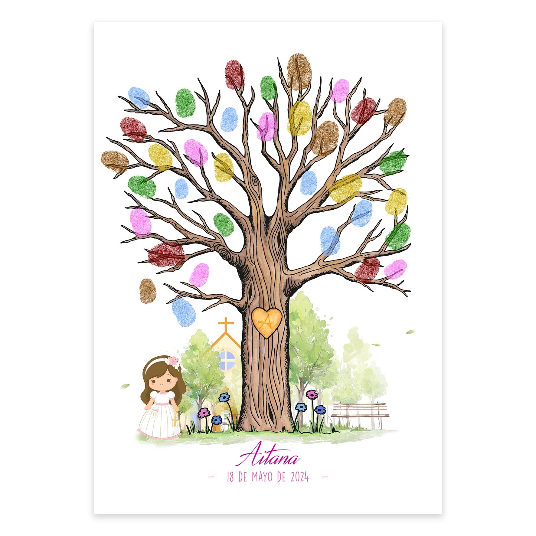 Árbol de huellas para comuniones